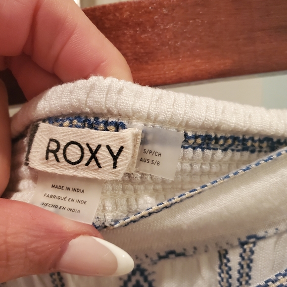 Roxy palazzo pants tie front size small worn 2x - Picture 2 of 3